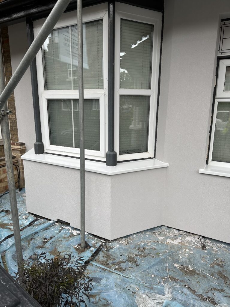 South Croydon-100mm Insulated Render with silicon top coat finish.