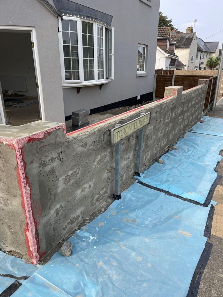 Gillingham-Render with mesh & Silicon top coat finish.