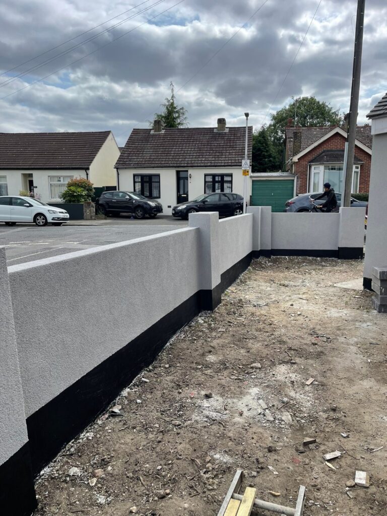 Gillingham-Render with mesh & Silicon top coat finish.