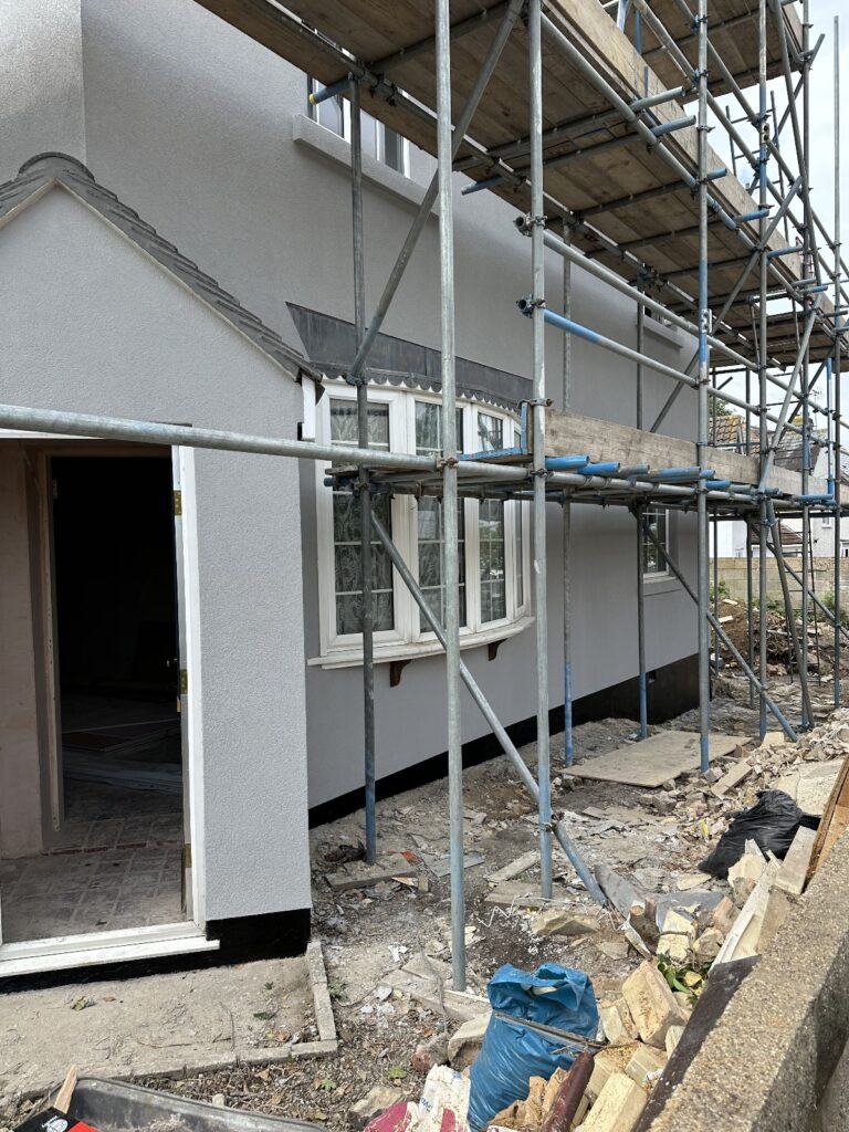 Gillingham-Render with mesh & Silicon top coat finish.