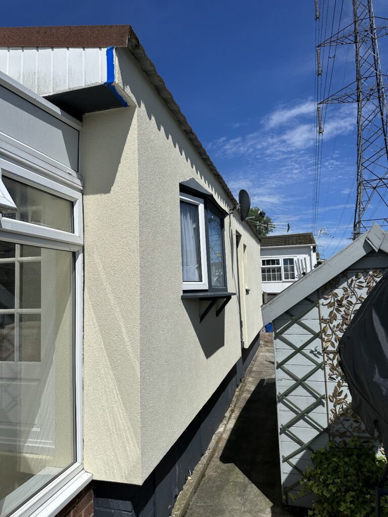 Galley Hill London-70mm Insulated Render with silicon top coat finish.